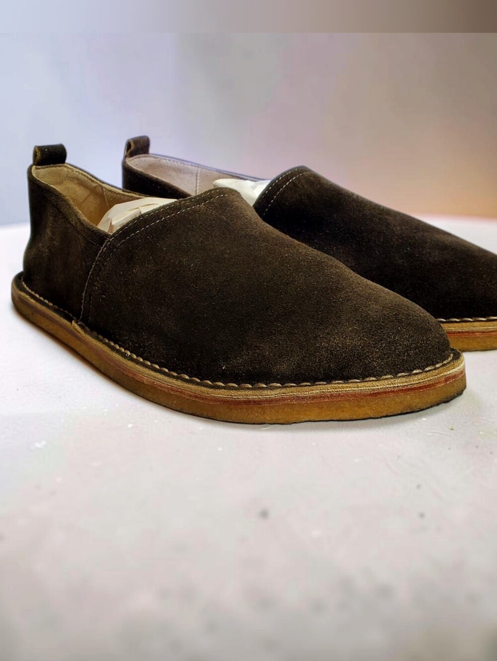 Dirndl & Bua Men's Antikbock Suede Espadrilles size 8 Brown